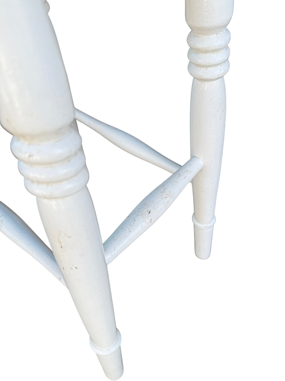 White Mosaic Seat Folding Stool - Think Vintage