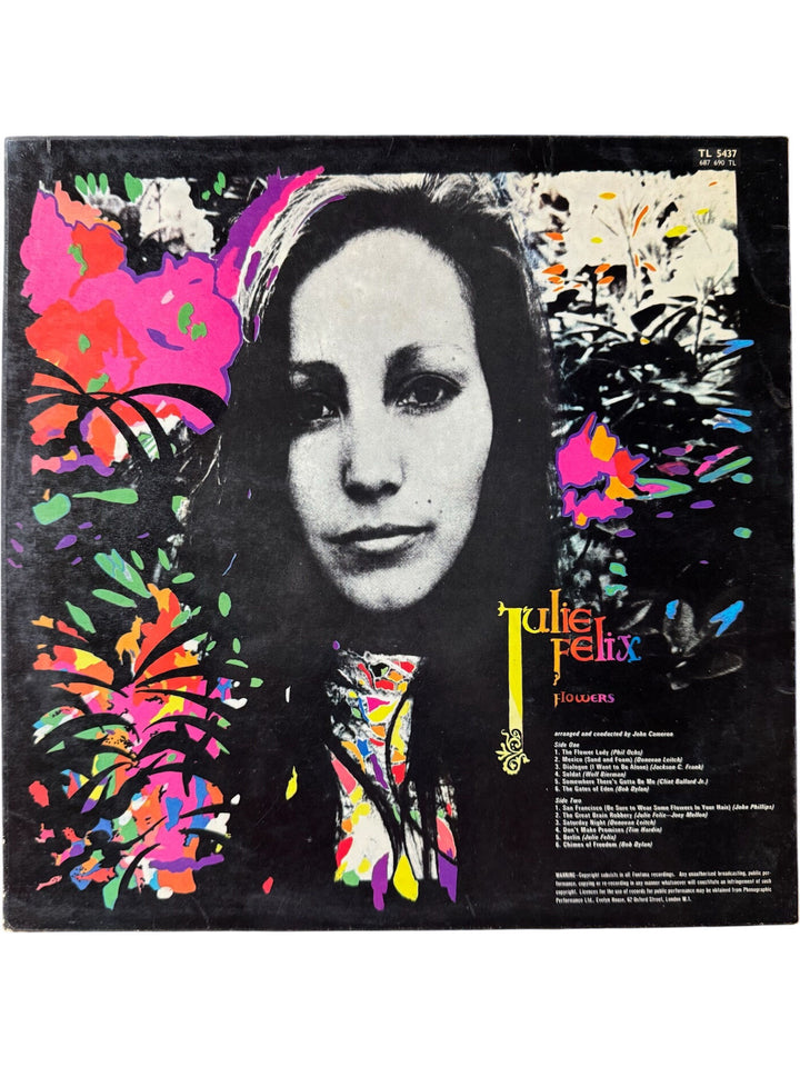 Julie Felix Flowers LP - Very Good