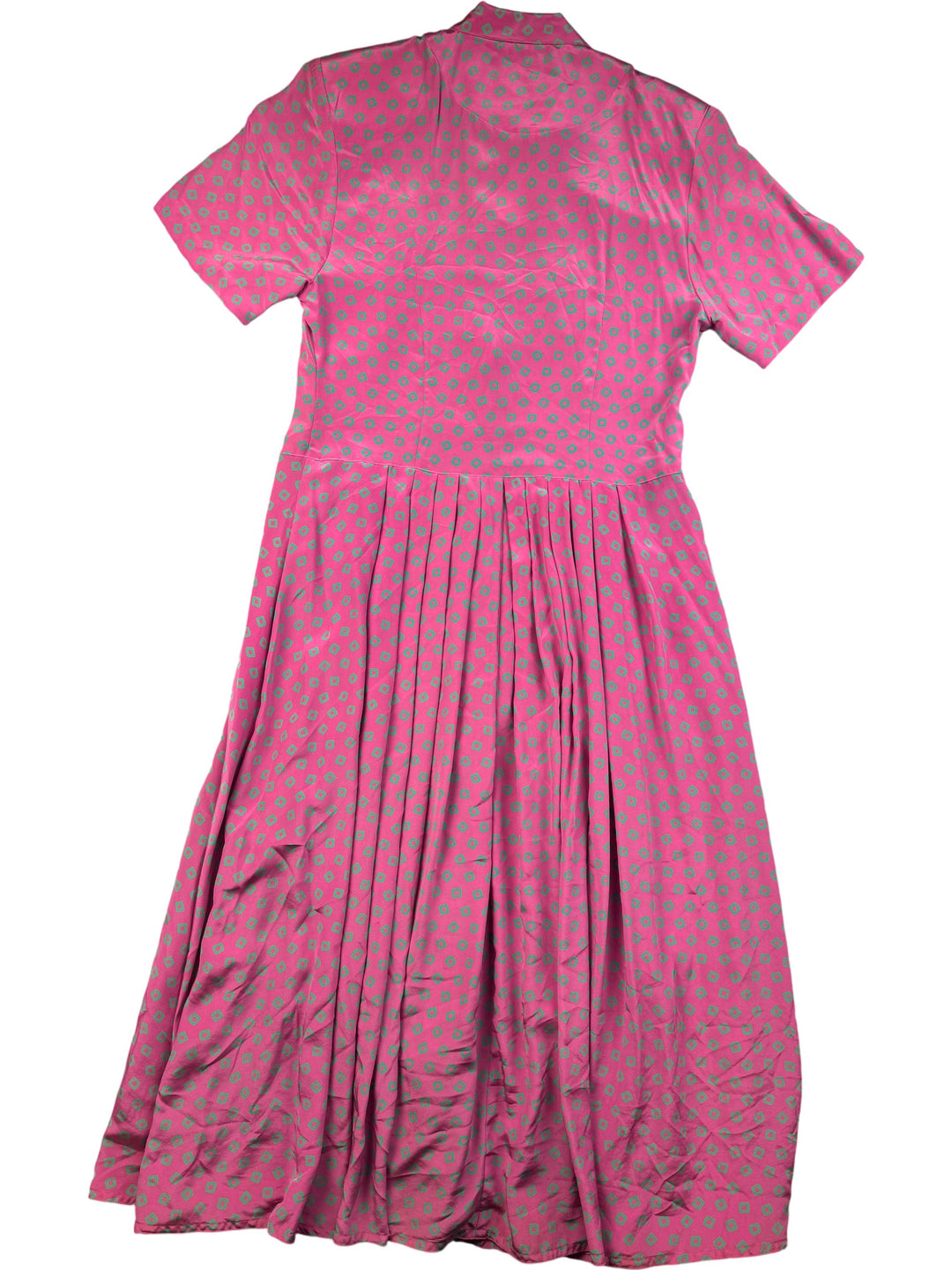 Max Polka Dot Pink Silk Dress - L