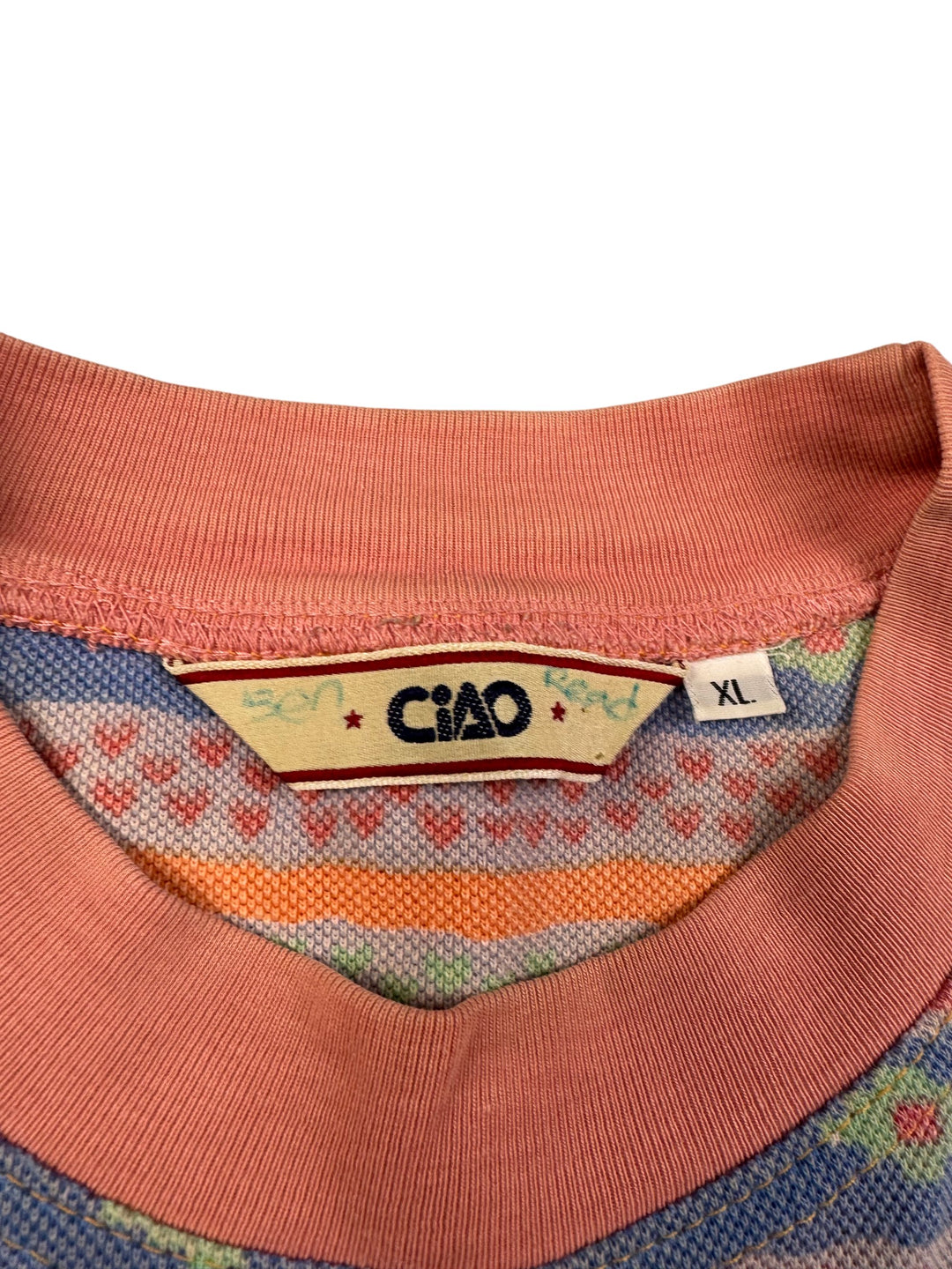 Ciao Multicolor Geometric Cotton T-Shirt - XL