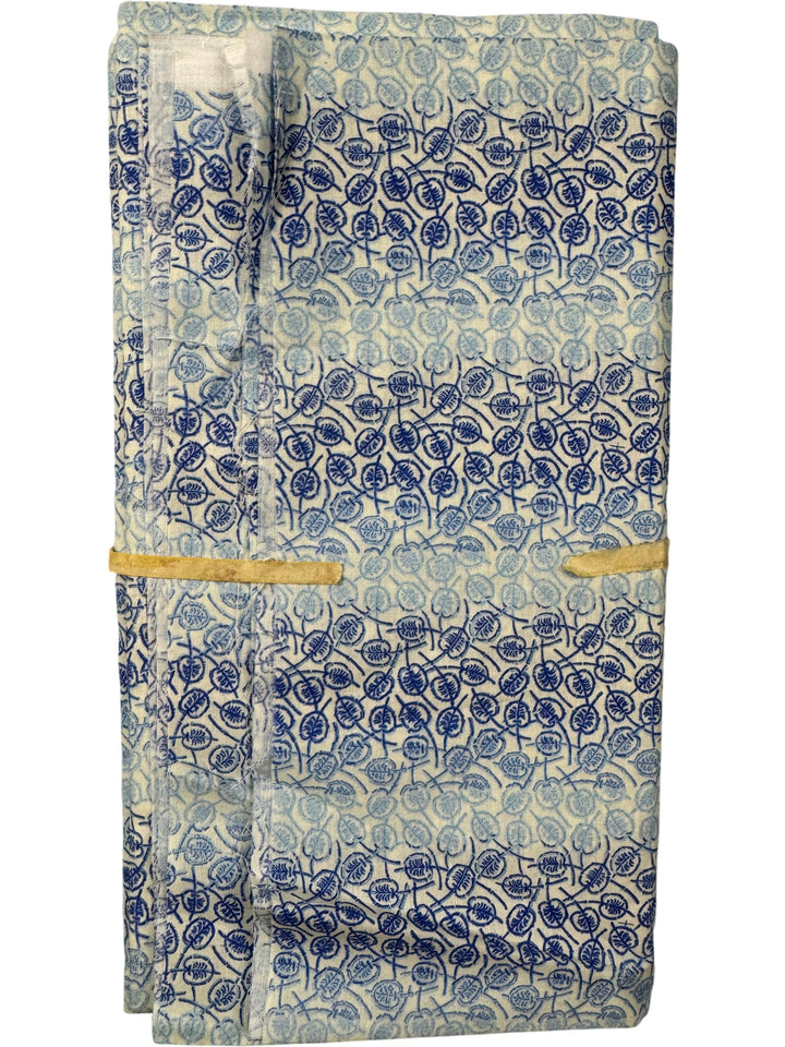 Floral Blue Patterned Fabric