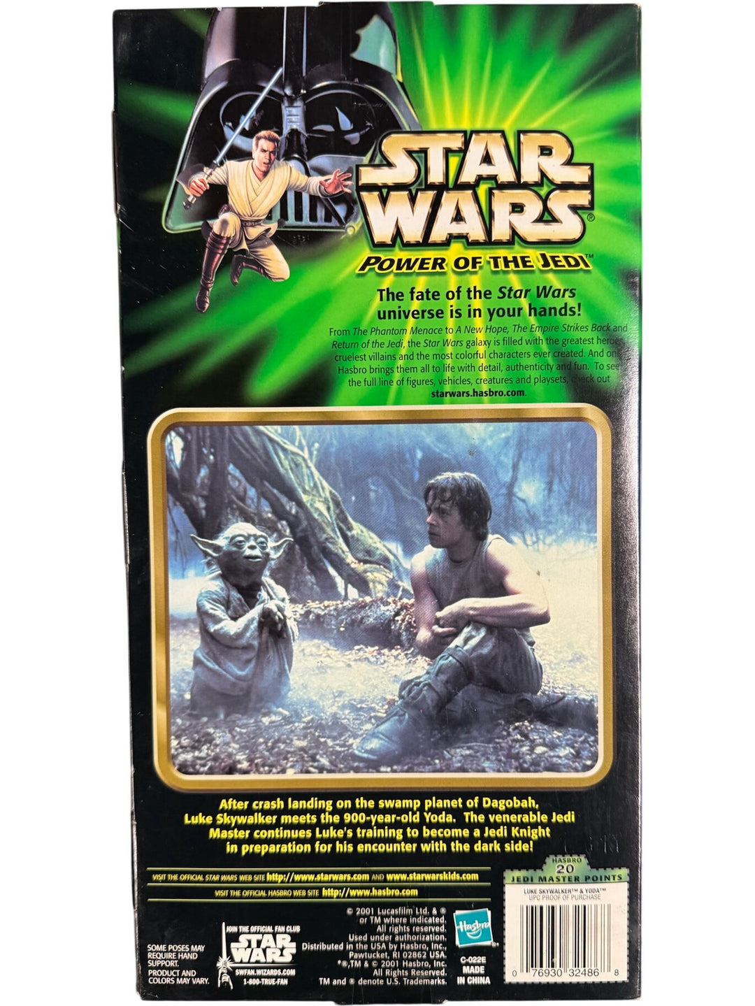Star Wars Power Of The Jedi Luke Skywalker & Yoda Action Figure
