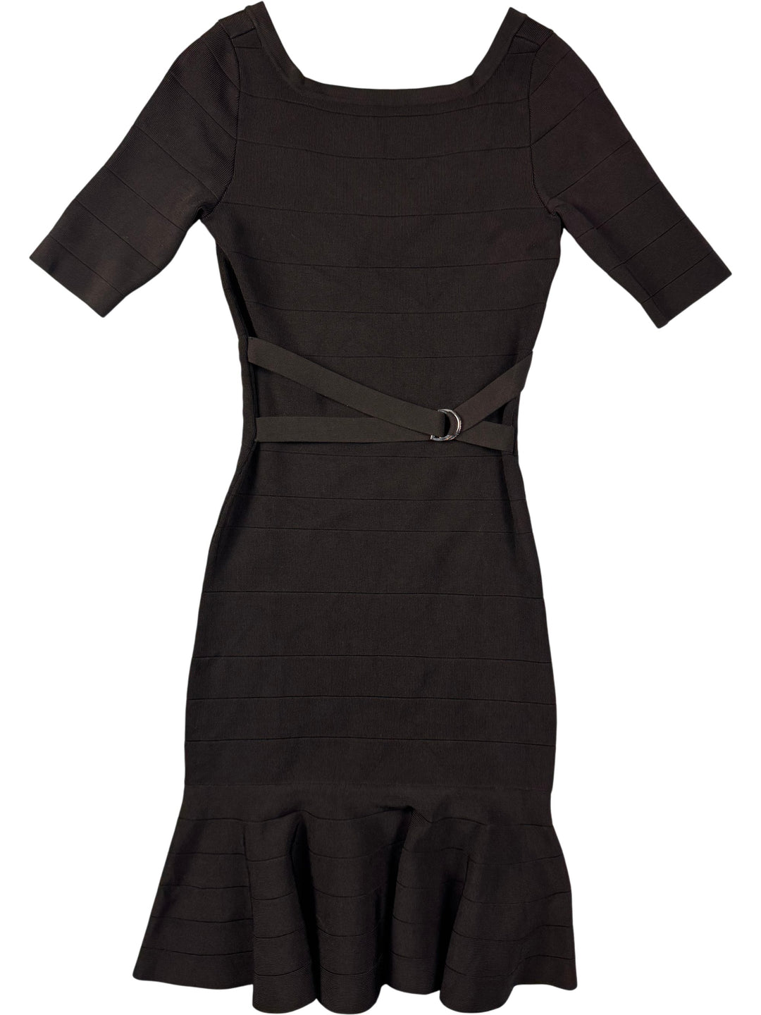 Black Karen Millen V-Neck Fitted Dress