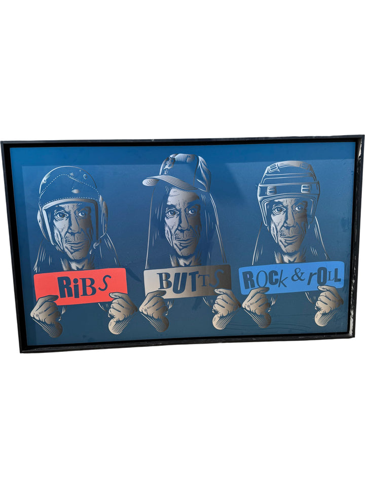 Print on Board Framed Artwork 'Rock and Roll'