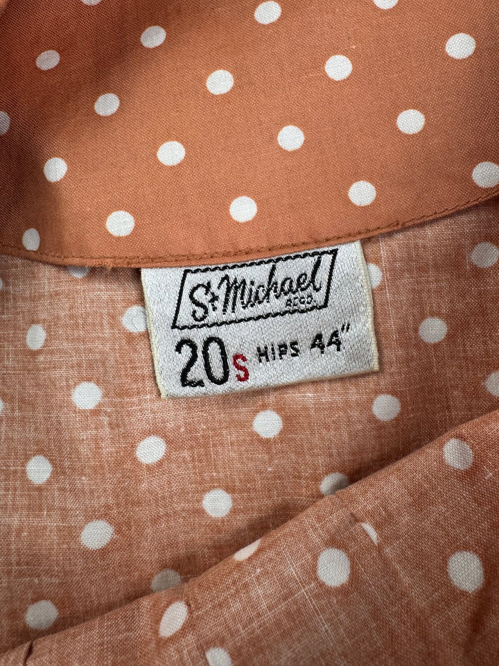 St Michael Polka Dot Cotton Dress - M/L