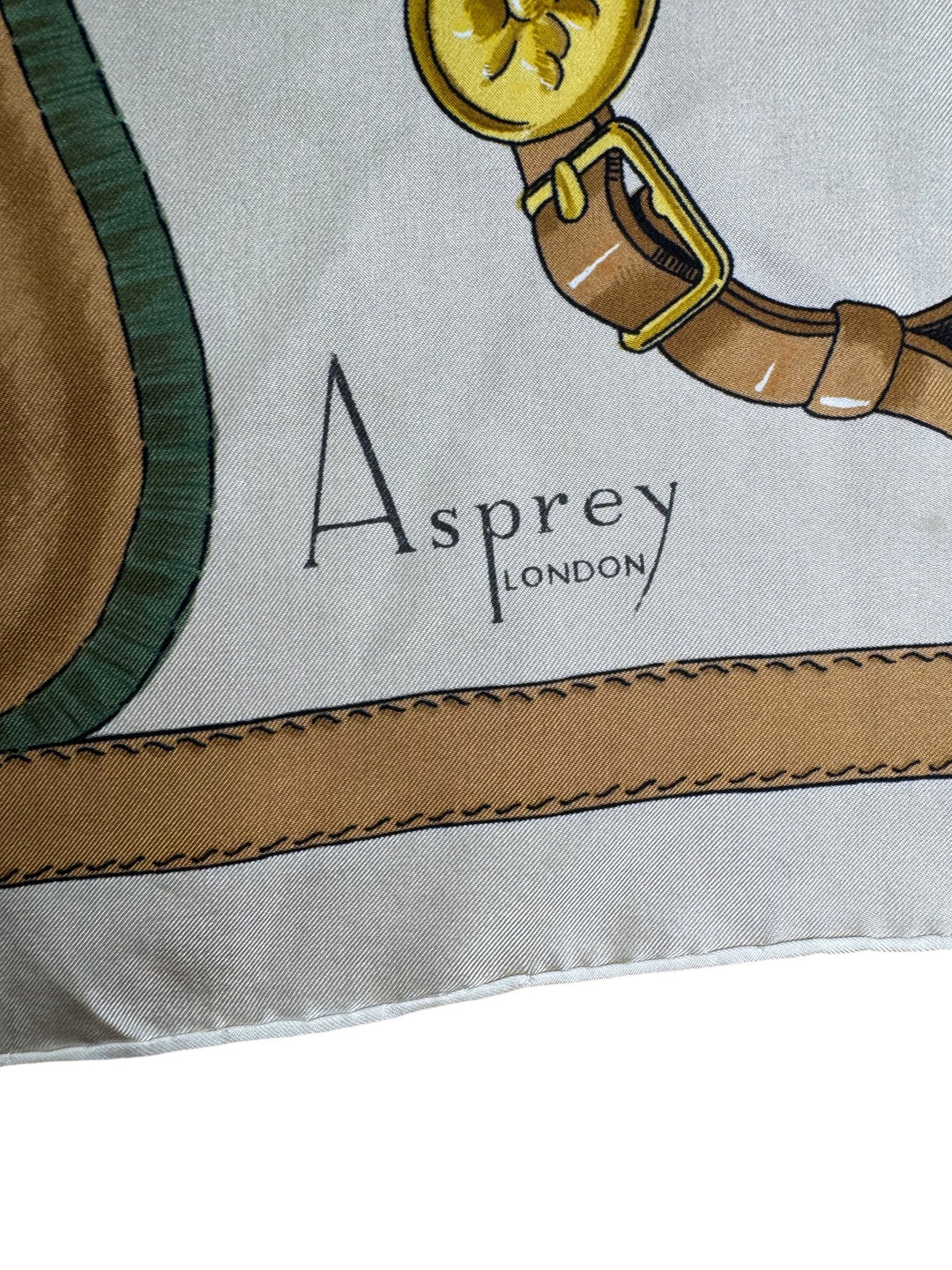 Asprey London Equestrian Patterned Square Scarf