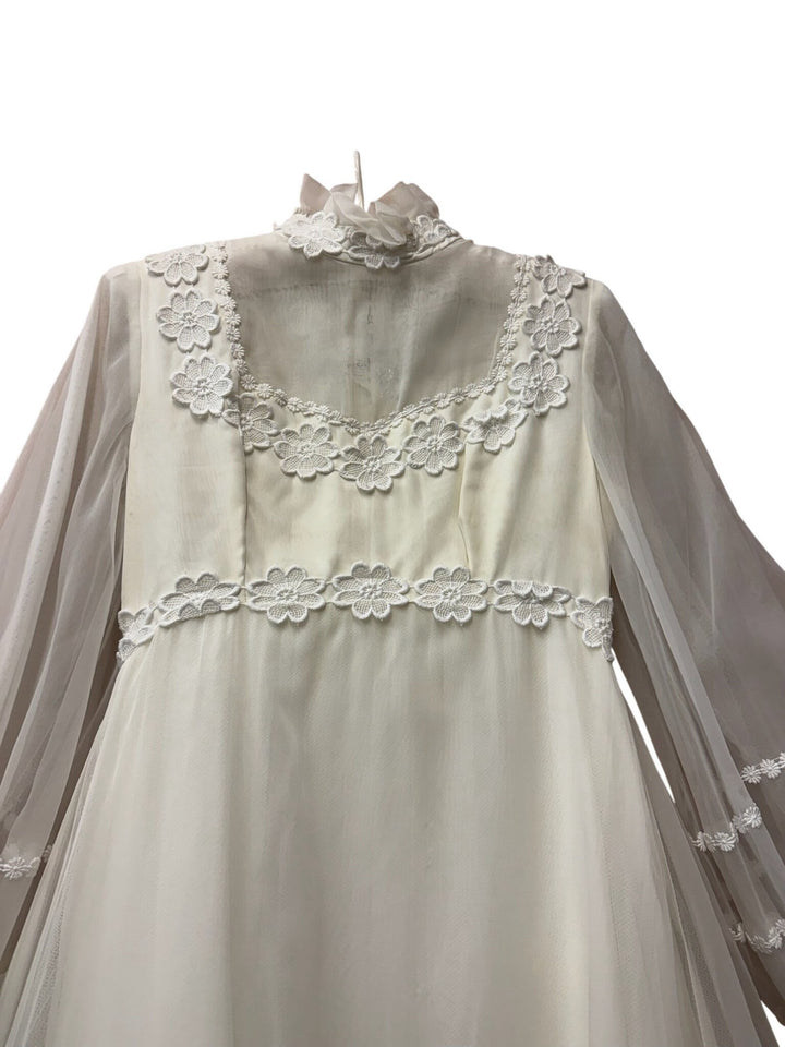1970s Adorn Model Ivory Maxi Dress