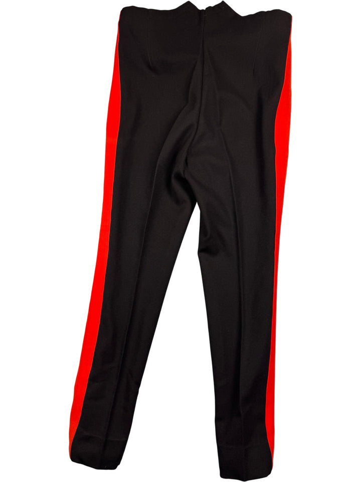 Ranken & Co Black Riding Pants With Red Stripe - L