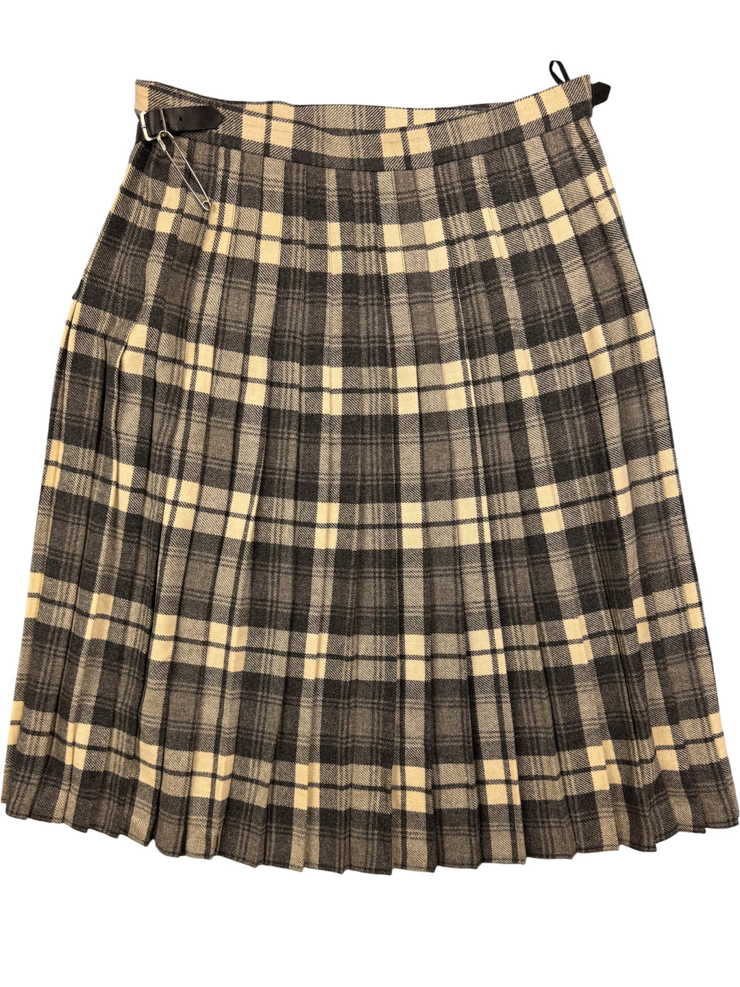Whiterose Plaid Wool Kilt - L