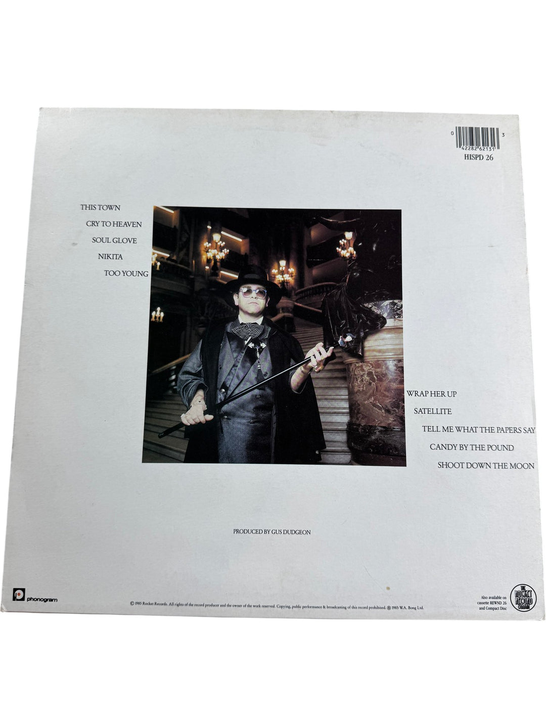 Elton John Ice On Fire Vinyl Album - Good+