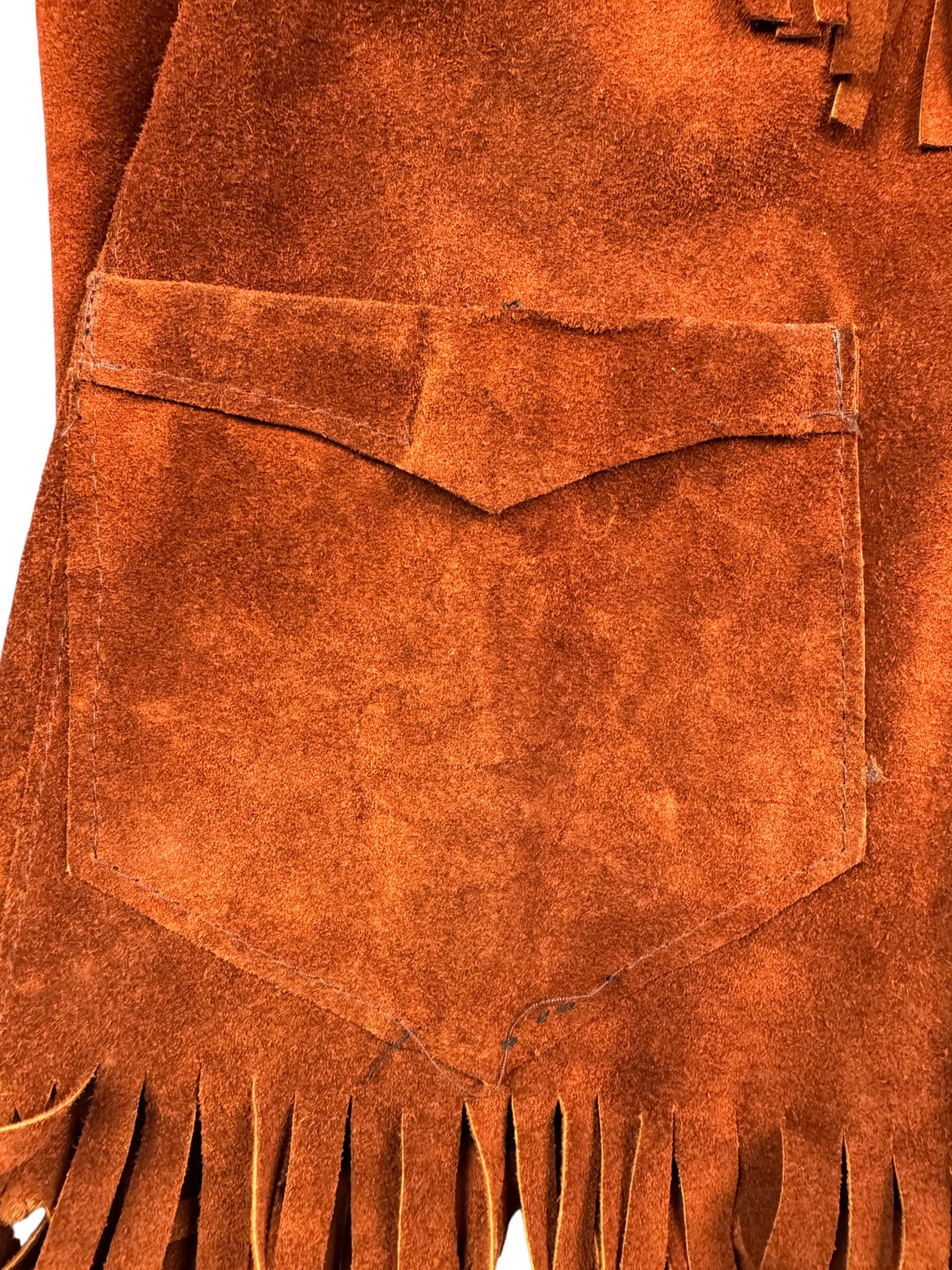 70s Brown Suede Fringe Jacket - L