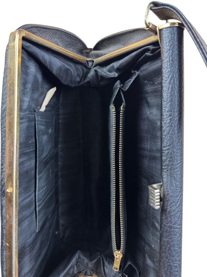 Black Structured Handbag