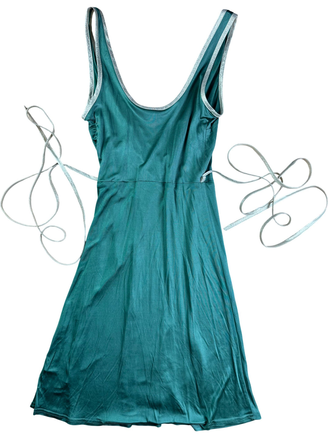 Green Wrap Midi Dress - S