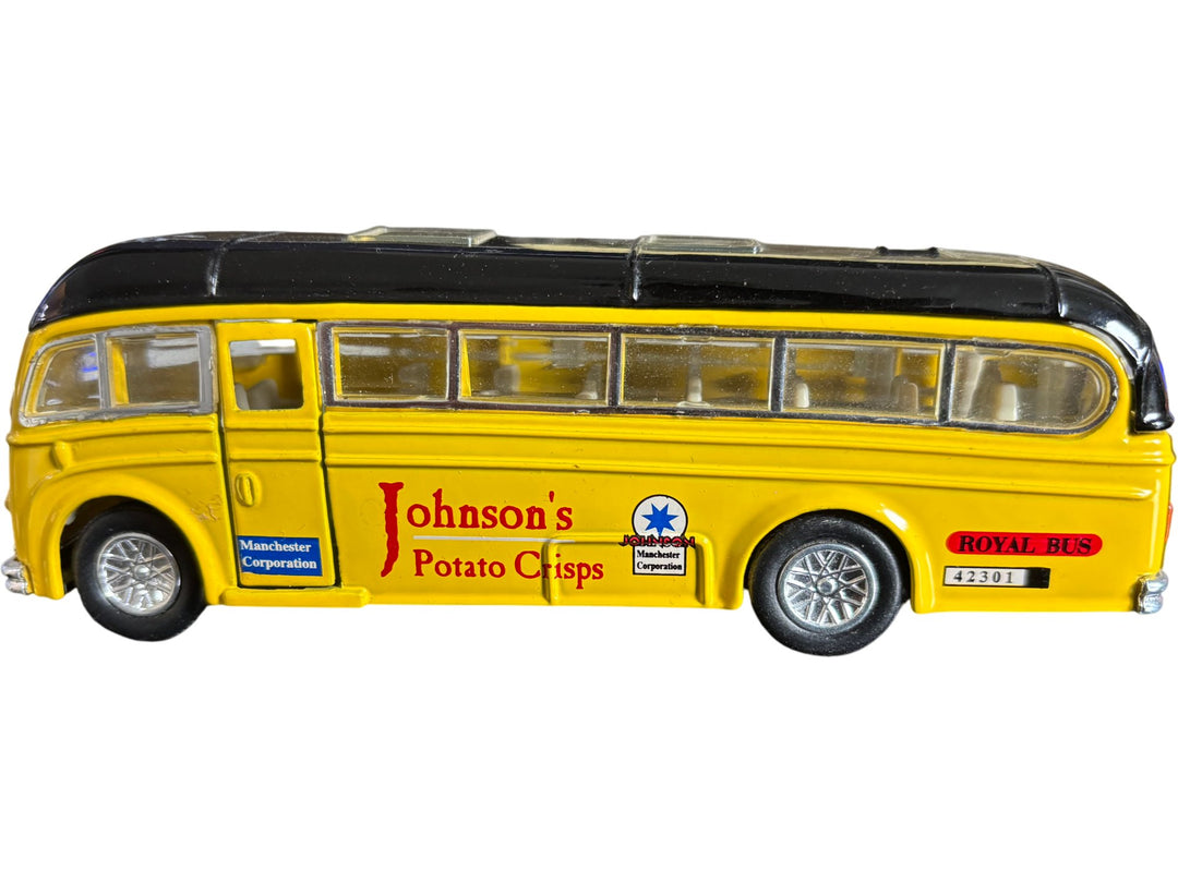 Diecast Model Bus Johnson's Potato Crisps Royal Bus Vintage Collectable - Think Vintage