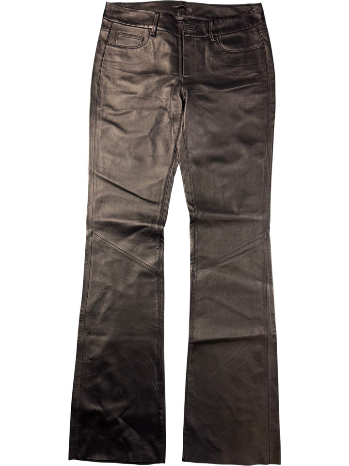 Paige Black Label Leather Trousers - Size 8/10
