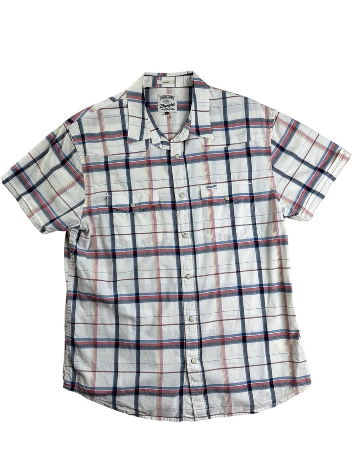 Wrangler Hand Of Quality Plaid Short Sleeve Shirt - M