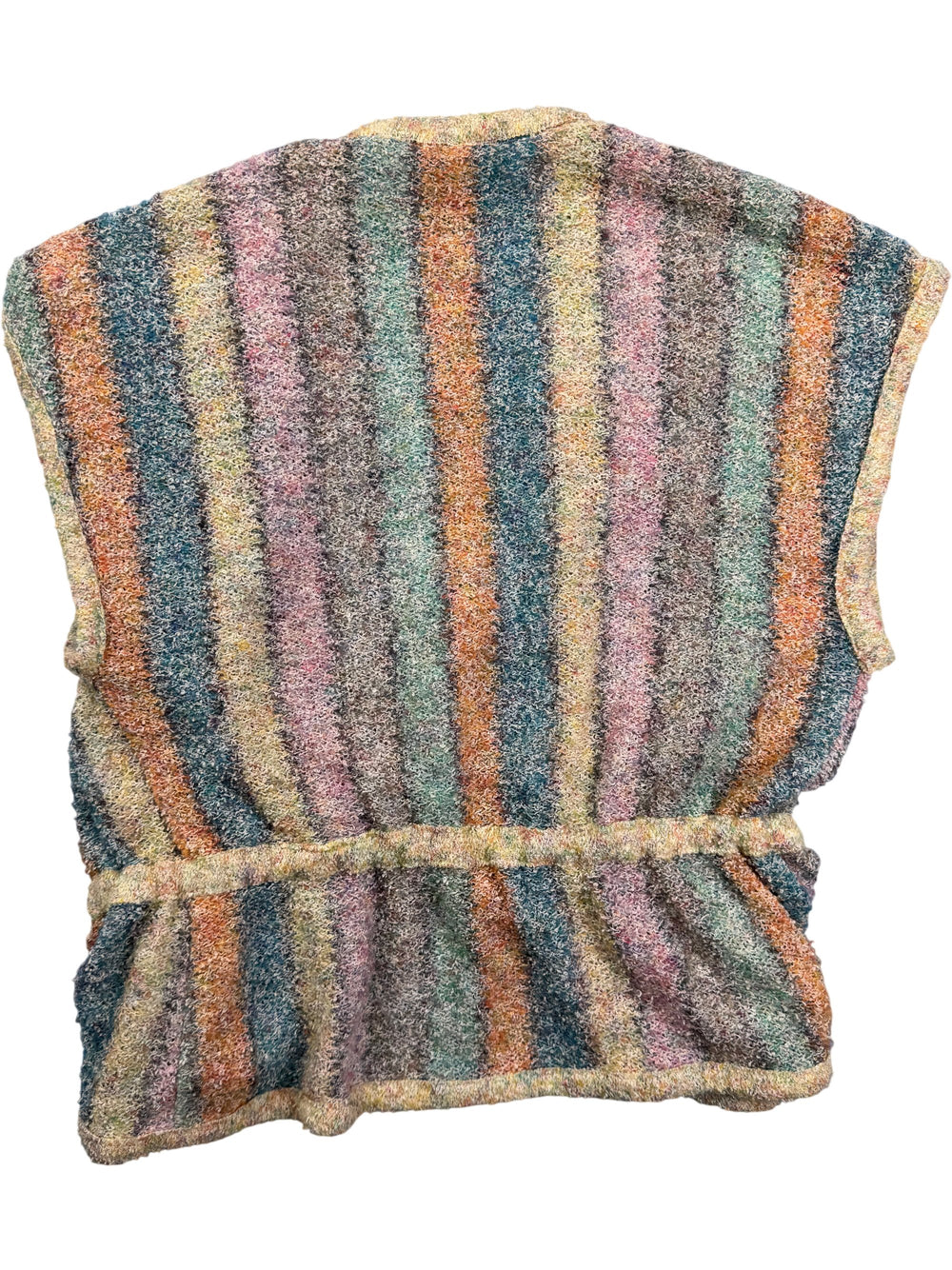 Multicolour Knit Vest - M - Think Vintage
