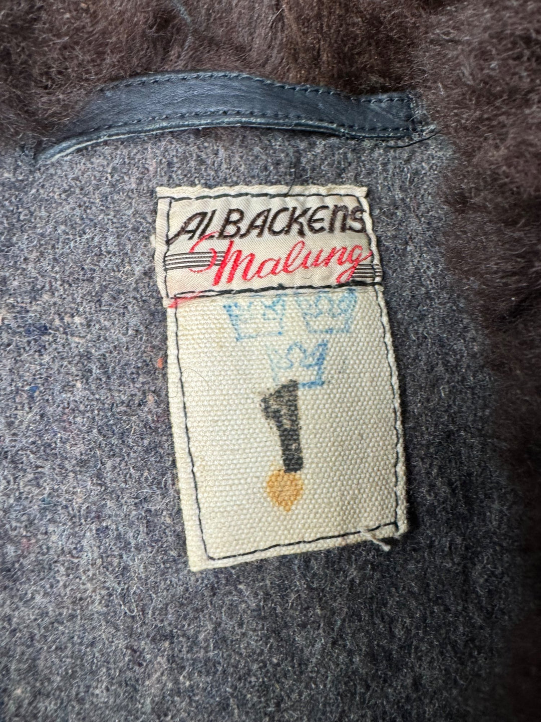 1960s Men's Leather Jacket with Fur Collar -M