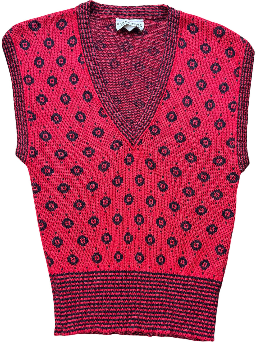 Knitwaves Red Patterned Vest