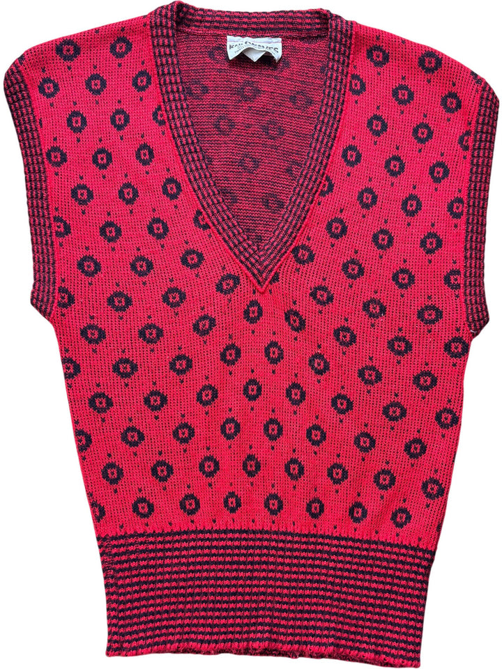 Knitwaves Red Patterned Vest