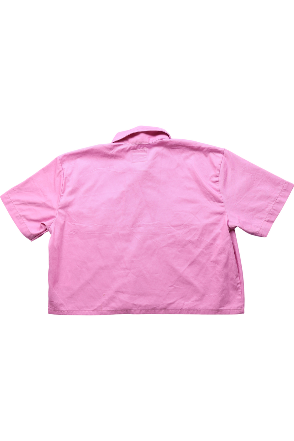 Cropped Pink Dickies Workwear Shirt - Think Vintage