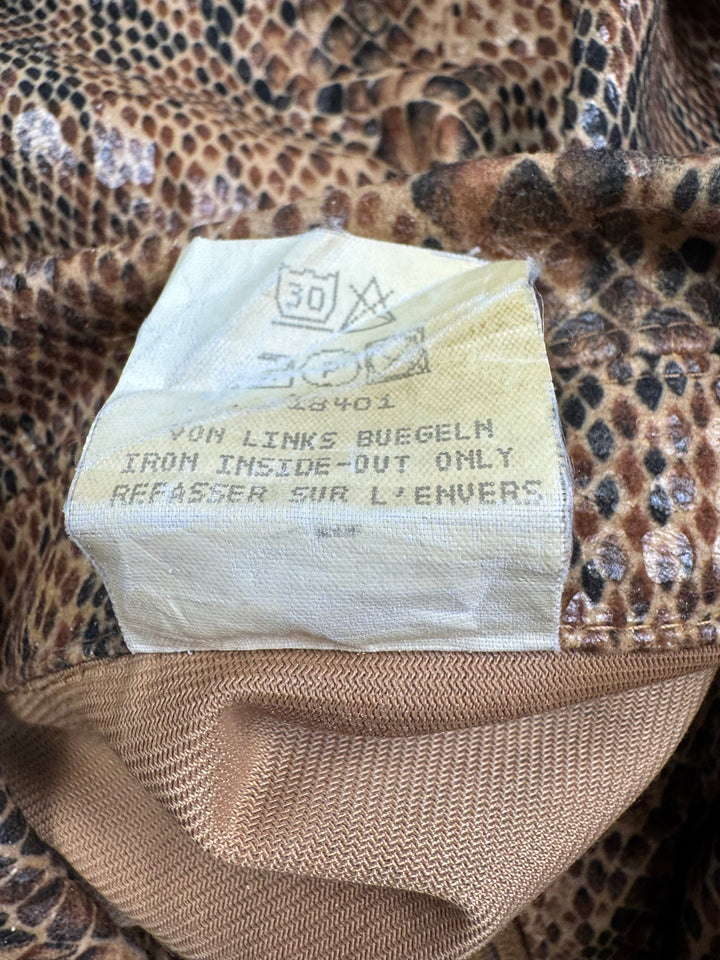1970s Snake Print Sleeveless Vest - M