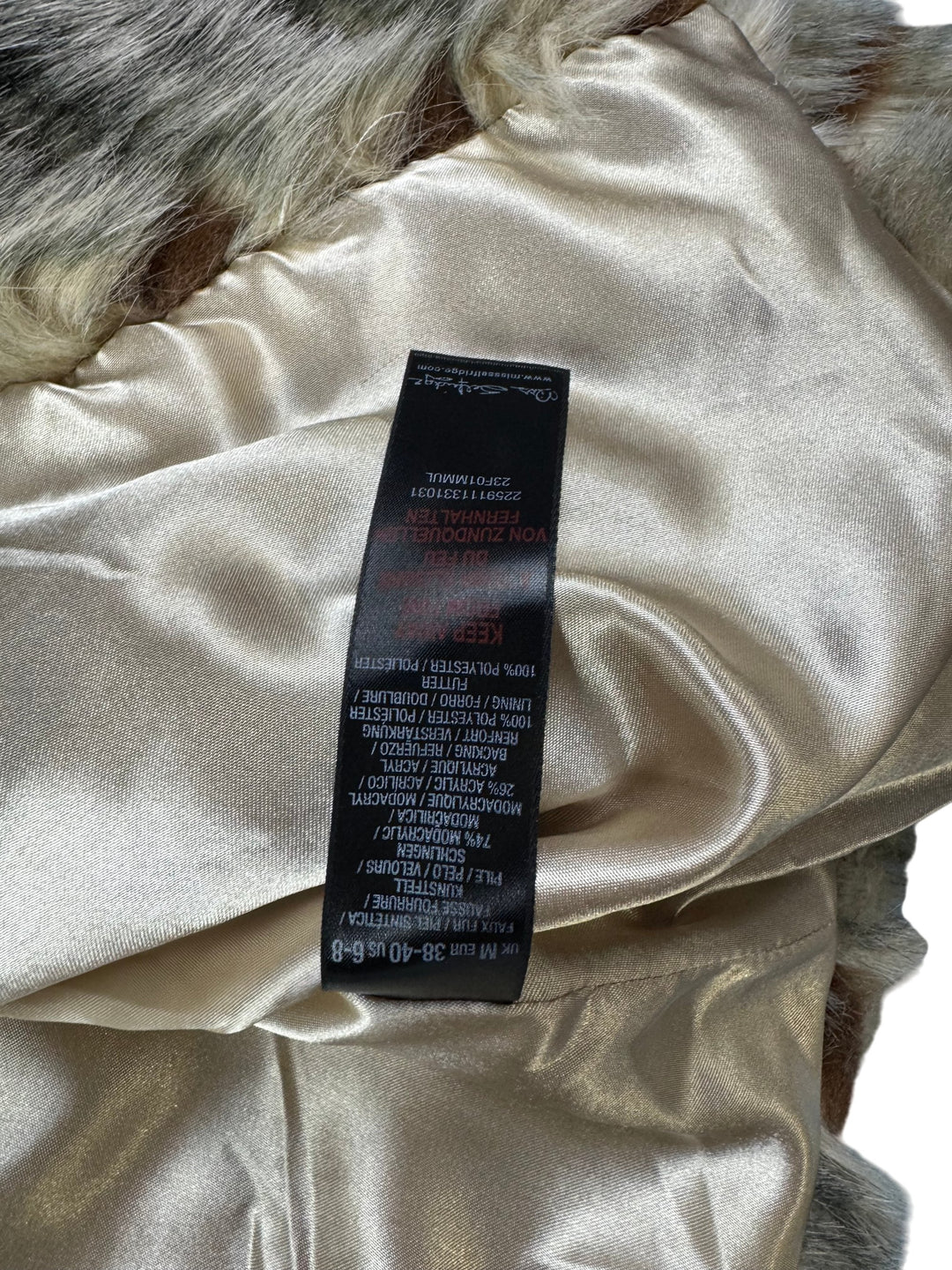 Miss Selfridge Faux Fur Jacket - M