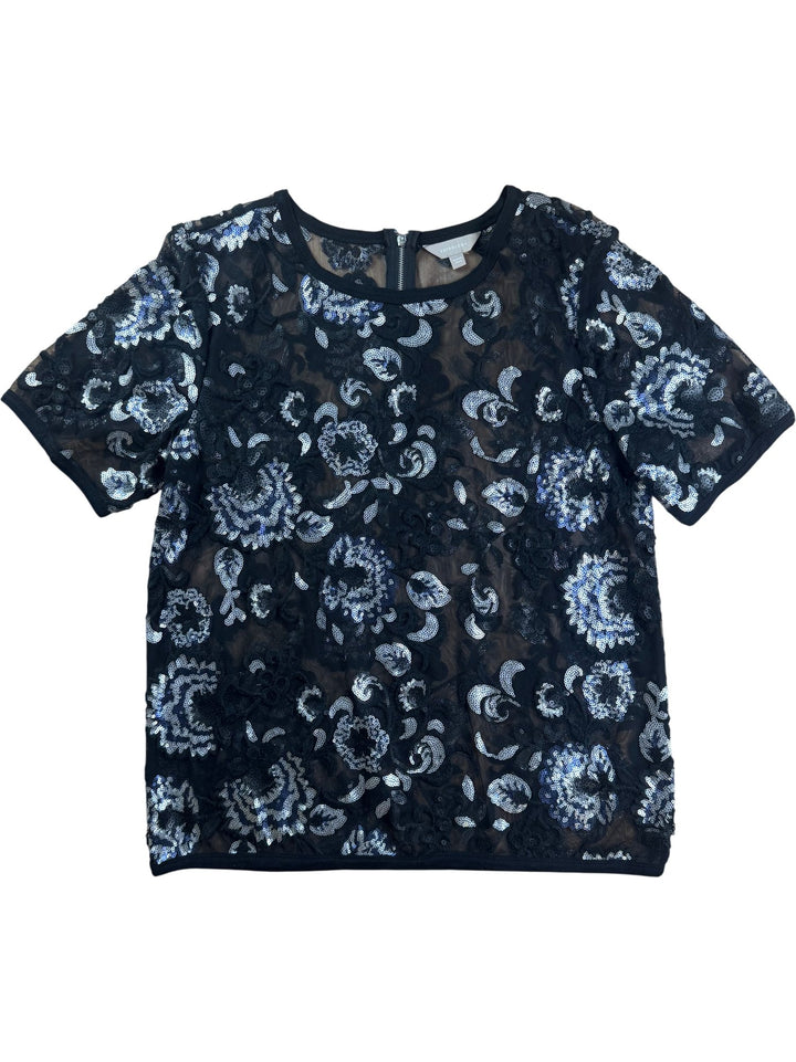 Anthology Floral Lace Short Sleeved Blouse - M