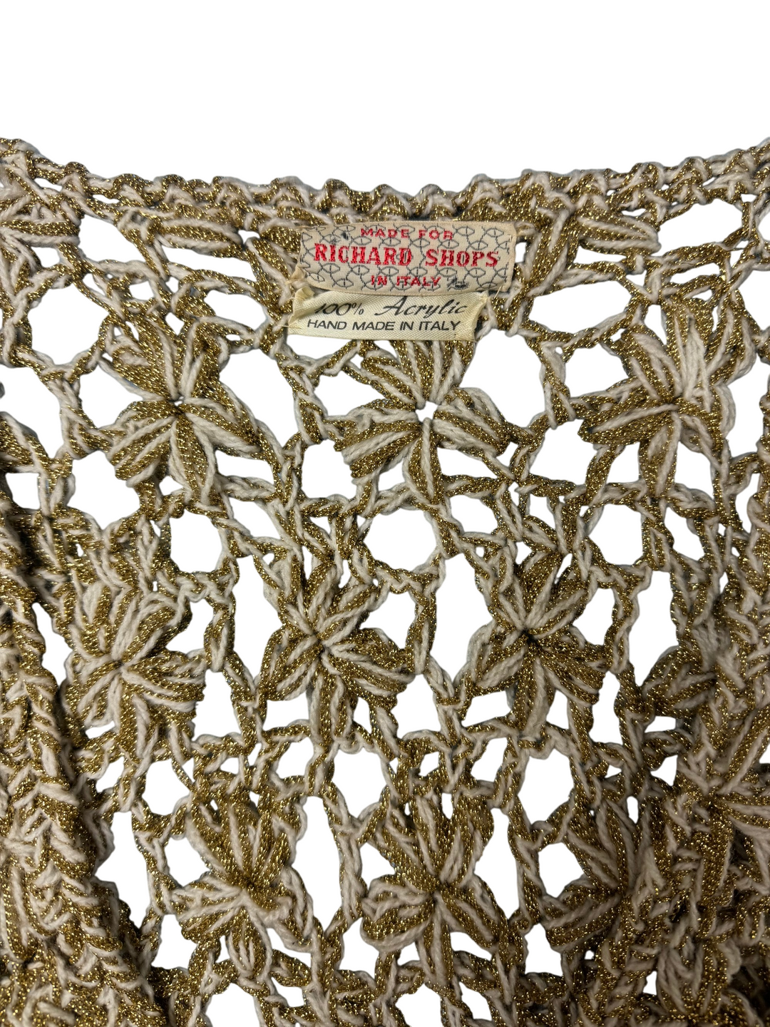 Richard Shops Crochet Waistcoat - XS - Think Vintage
