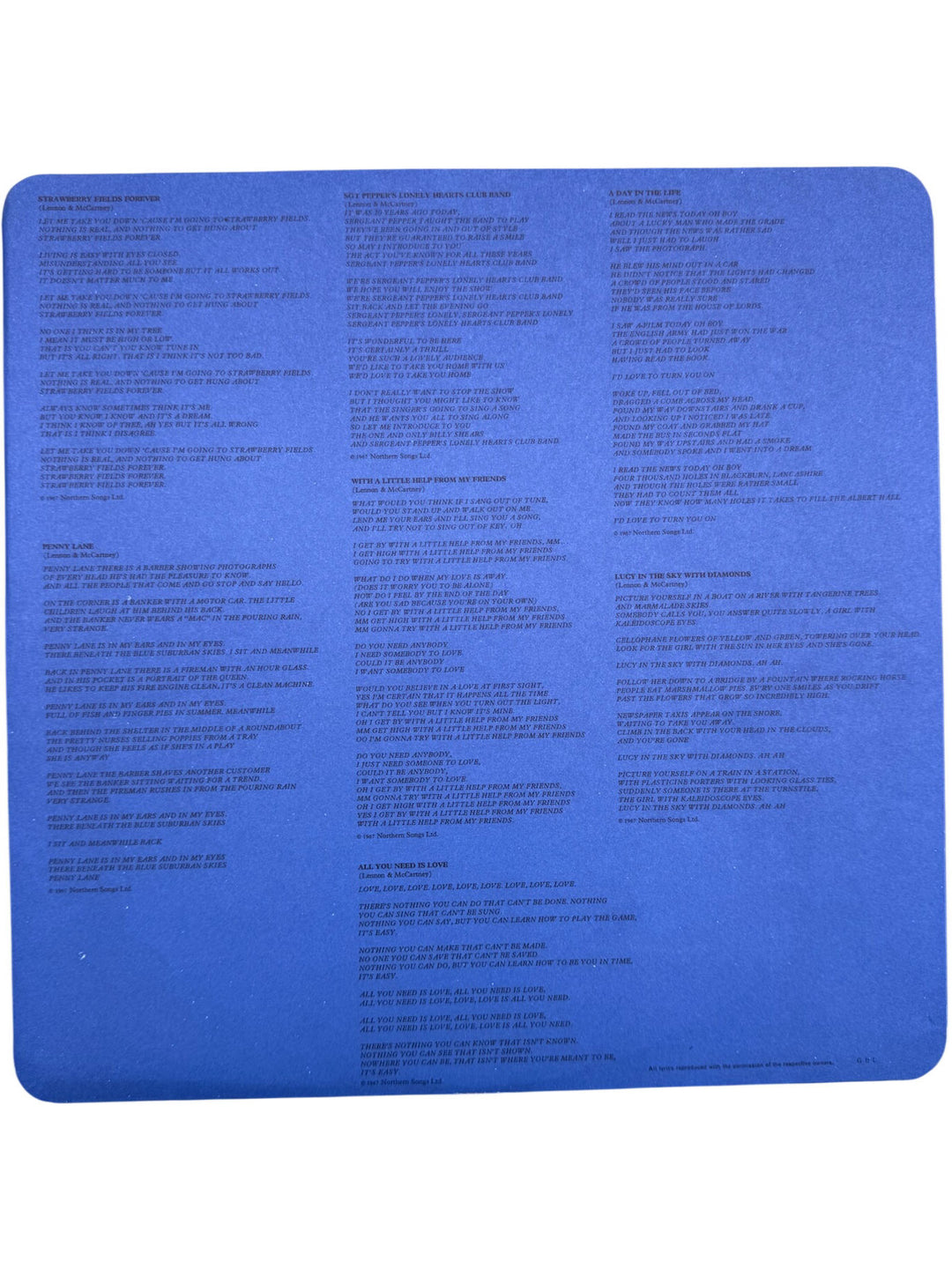 The Beatles 1967-1970 Blue Vinyl LP - Very Good
