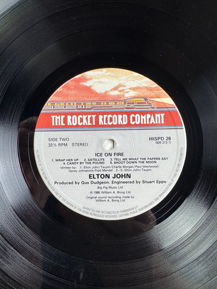 Elton John Ice On Fire Vinyl Album - Good+