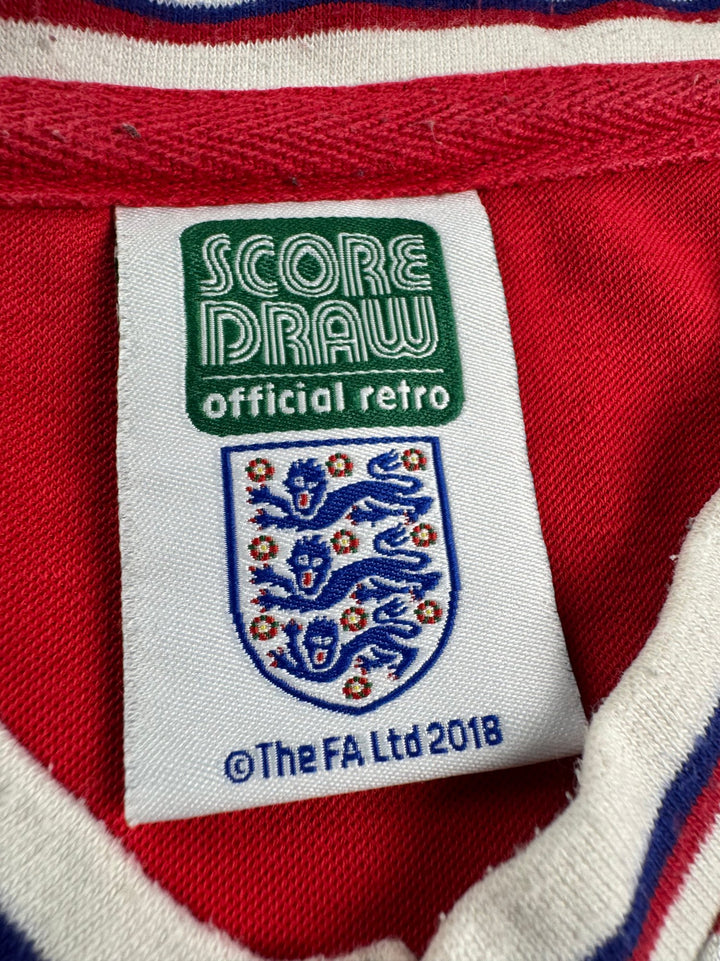 England Score Draw Retro Football Shirt - M