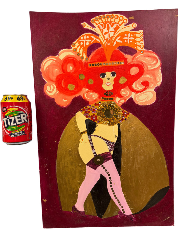 Vibrant Artwork with Abstract Female Figure