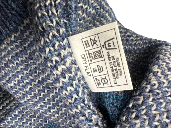 1980s Bentley V-Neck Patterned Sweater - M