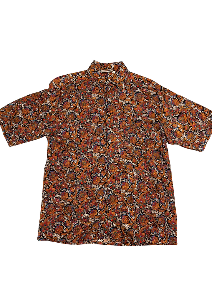 Chianti Paisley Short Sleeve Shirt - L - Think Vintage