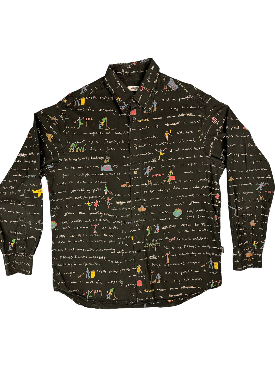 Moschino Graphic Long Sleeved Shirt - Think Vintage