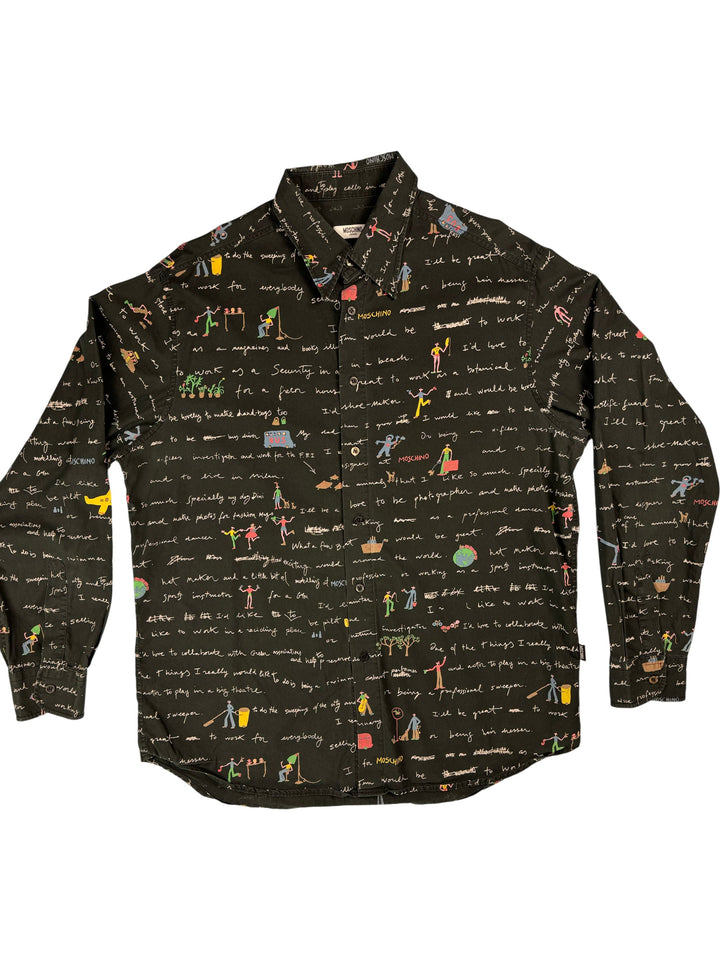 Moschino Graphic Long Sleeved Shirt - Think Vintage