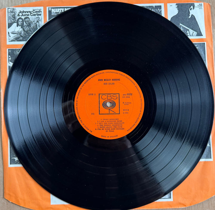 Bob Dylan John Wesley Harding Vinyl Record - Good+