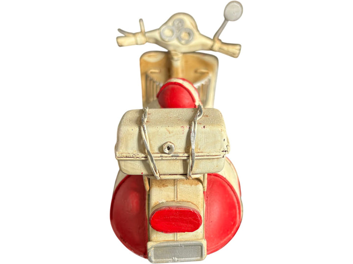 Vintage Red Cream Miniature Scooter Model Diecast Collectible - Think Vintage