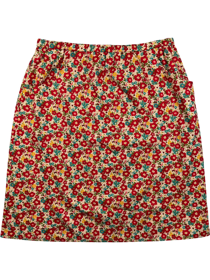 Floral Patterned A-Line Skirt - M