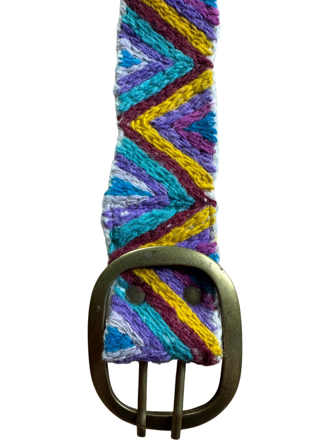 Multicoloured Woven Wool Belt - W26-36
