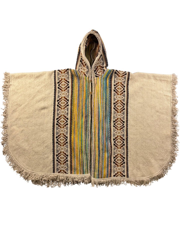 Milmarte Hooded Wool Poncho - one size