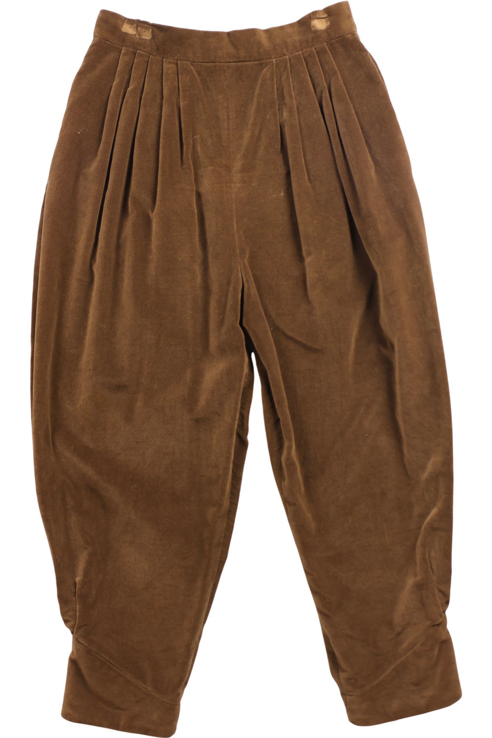 Jeff Banks Velvet Pleated Front Trousers - Think Vintage