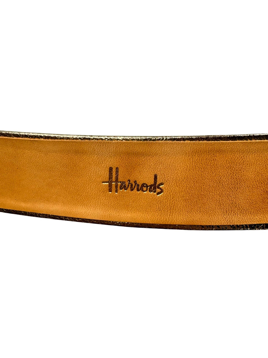 Harrods Gold Leather Belt