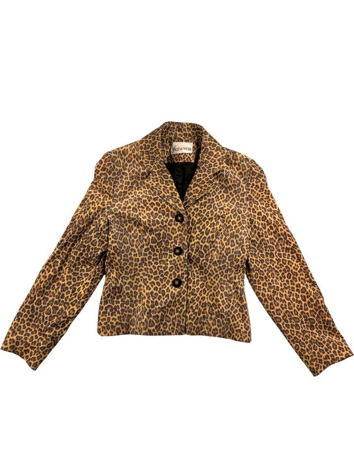 West & Webb Leopard Print Jacket - M