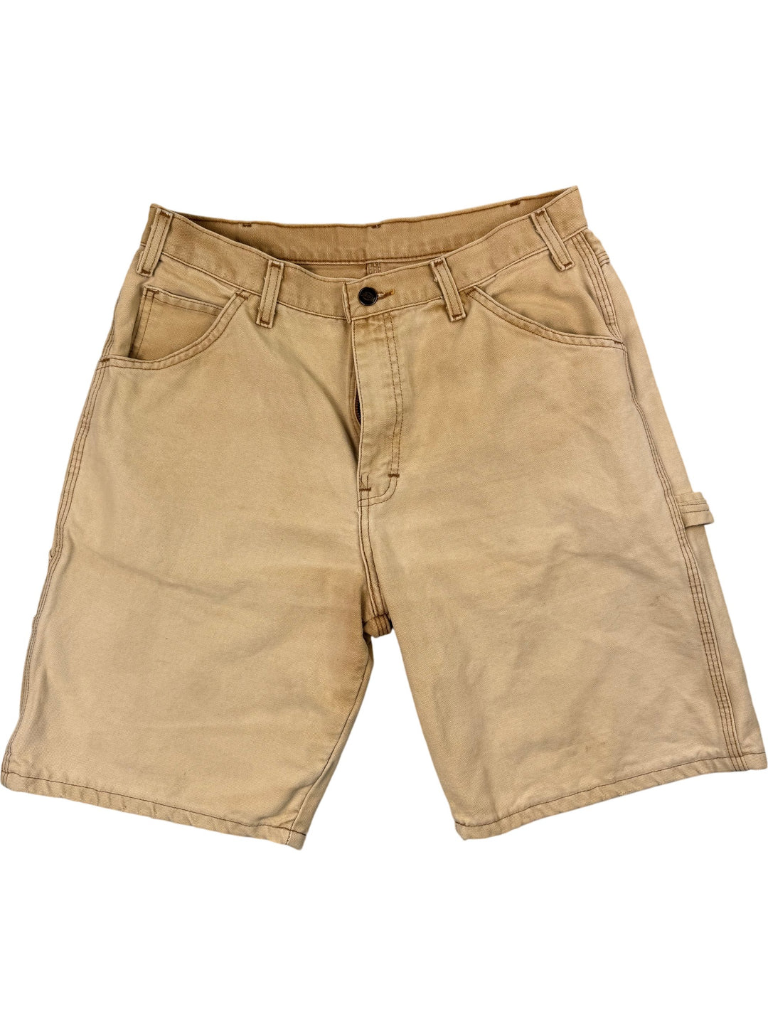 Dickies Beige Workwear Cargo Shorts - Think Vintage