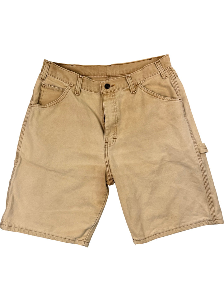 Dickies Beige Workwear Cargo Shorts - M - Think Vintage