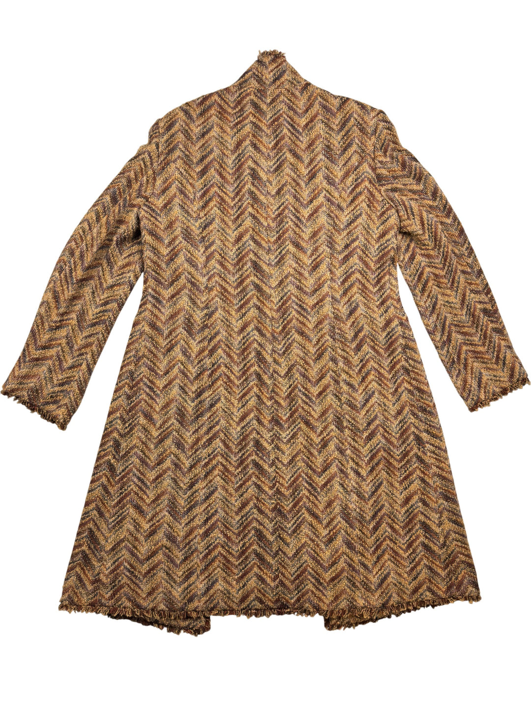 Wallis Chevron Pattern Overcoat - M