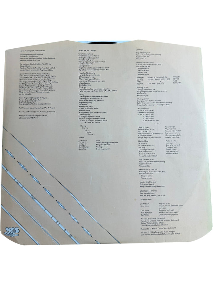 1977 Yes Going For The One Vinyl Album - Good+