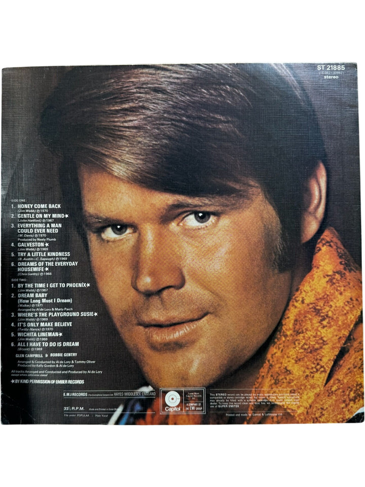 Glen Campbell Greatest Hits Vinyl Record - Good